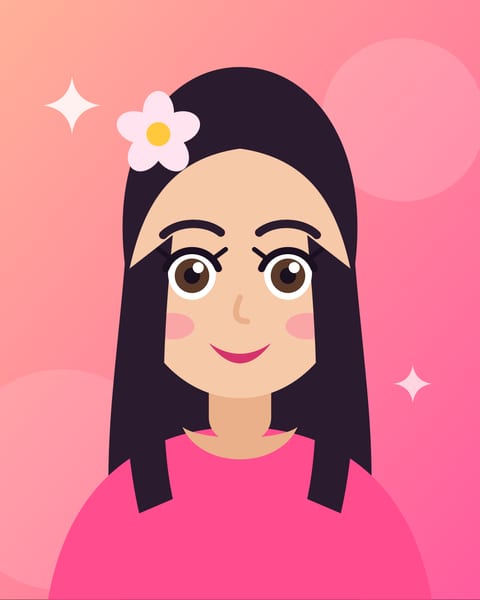 Illustrated portrait of Meera